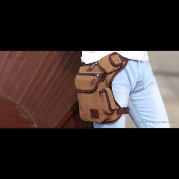 Kabden | Green Canvas Outdoor Tactical Fishing Waist Leg Bag | Military Travel - Picture 10 of 13